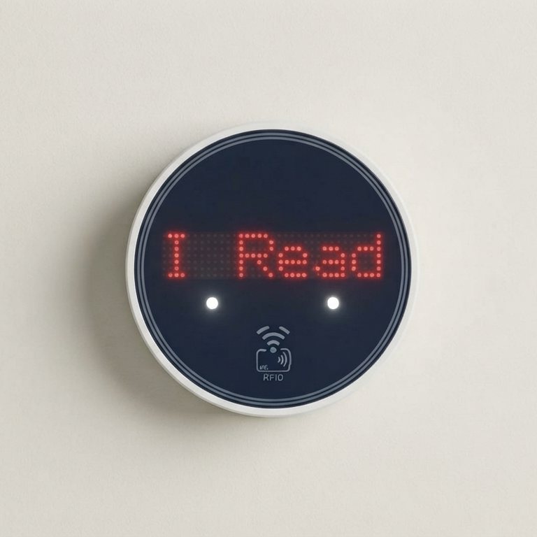Vedavani Economy, a compact round wall-mounted unit with LED display